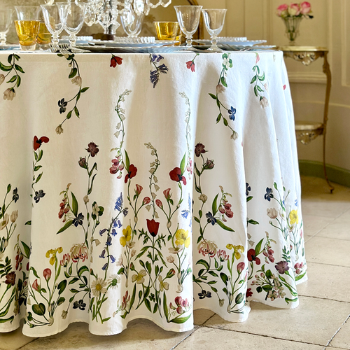 Summerill & Bishop x John Derian "Botanical Wildflower" Round Tablecloth