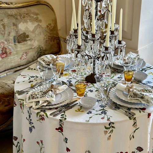 Summerill & Bishop x John Derian "Botanical Wildflower" Round Tablecloth