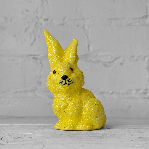 Ino Schaller Small Glitter Bunny in Yellow