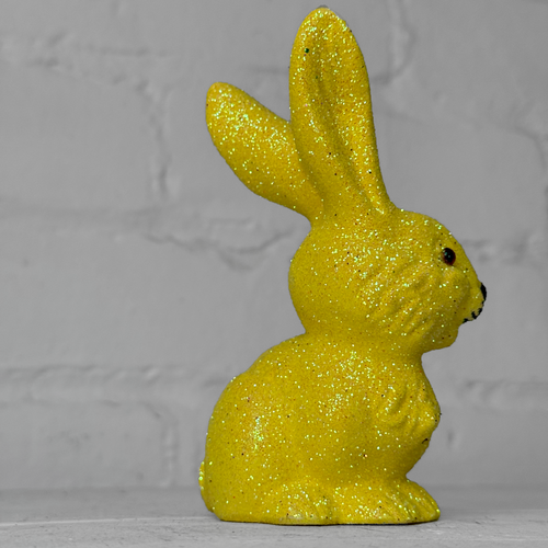 Ino Schaller Small Glitter Bunny in Yellow