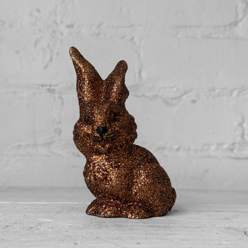 Ino Schaller Small Glitter Bunny in Brown
