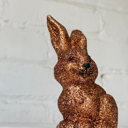 Ino Schaller Small Glitter Bunny in Brown
