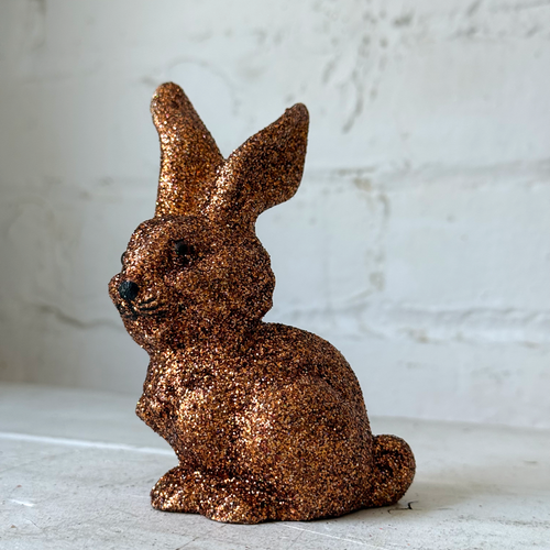 Ino Schaller Small Glitter Bunny in Brown