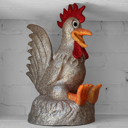Ino Schaller Extra-Large Glitter Rooster