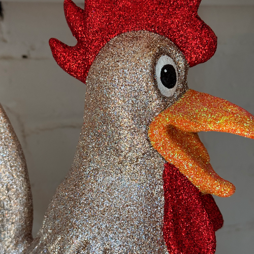Ino Schaller Extra-Large Glitter Rooster