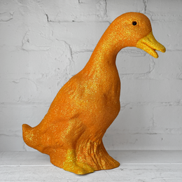 Ino Schaller Large Glitter Duck in Orange