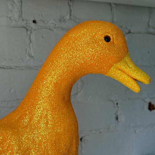 Ino Schaller Large Glitter Duck in Orange