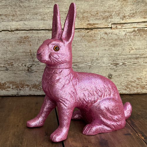 Ino Schaller Extra-Large Glitter Bunny Candy Container in Lilac