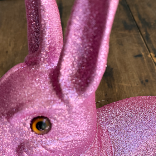 Ino Schaller Extra-Large Glitter Bunny Candy Container in Lilac