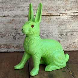 Ino Schaller Extra-Large Glitter Bunny Candy Container in Green