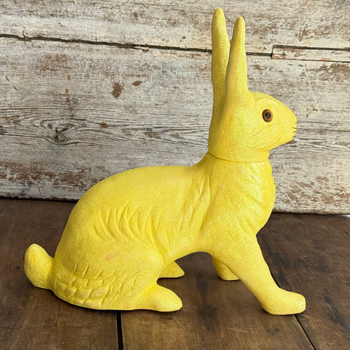 Ino Schaller Extra-Large Glitter Bunny Candy Container in Yellow