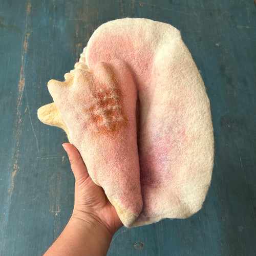 Needle Felted Queen Conch Shell