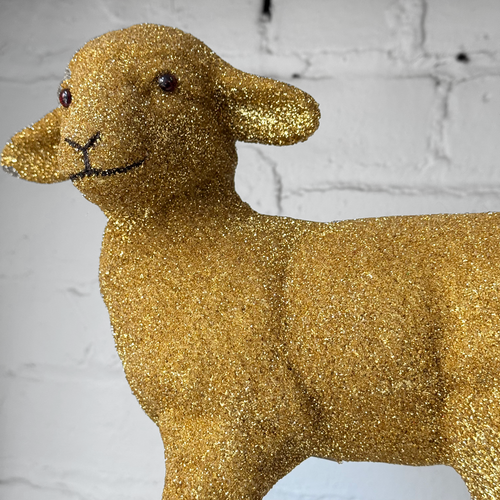 Ino Schaller Standing Glitter Sheep in Gold