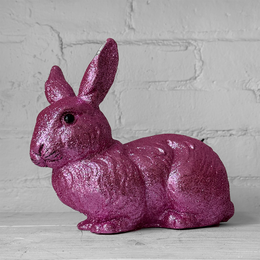 Ino Schaller Medium Lying Glitter Bunny in Lilac