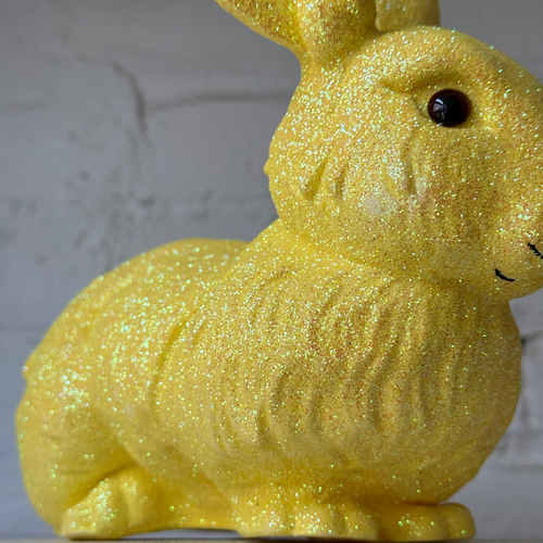 Ino Schaller Medium Lying Glitter Bunny in Yellow