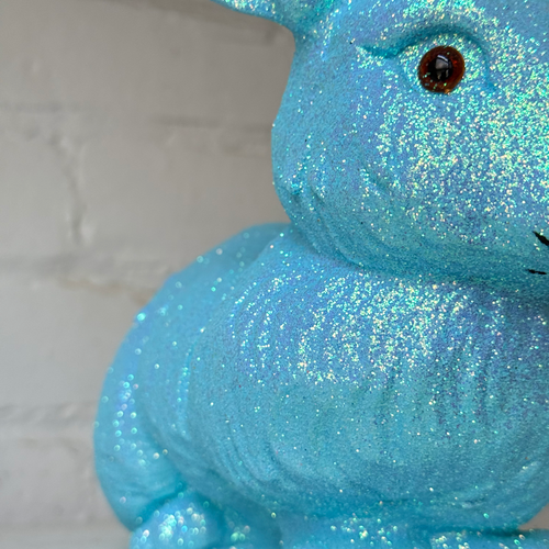 Ino Schaller Medium Lying Glitter Bunny in Light Blue