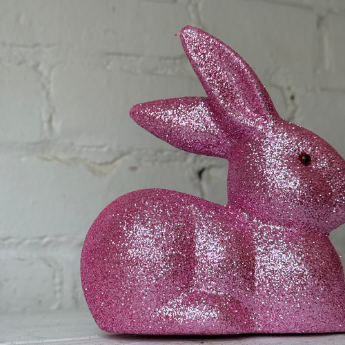 Ino Schaller Lying Glitter Bunny in Lilac