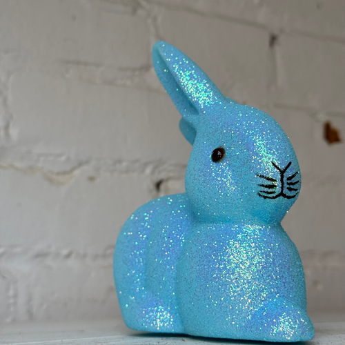 Ino Schaller Lying Glitter Bunny in Light Blue