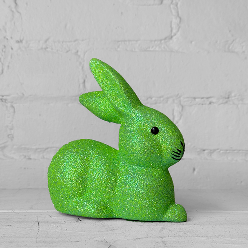 Ino Schaller Lying Glitter Bunny in Green
