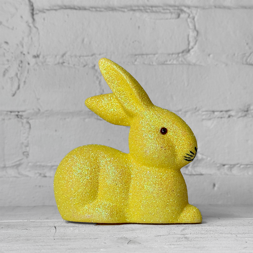 Ino Schaller Lying Glitter Bunny in Yellow