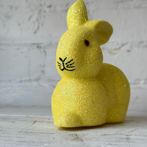 Ino Schaller Lying Glitter Bunny in Yellow