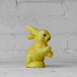 Ino Schaller Extra-Small Sitting Glitter Bunny in Yellow