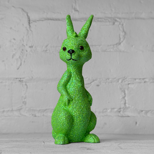 Ino Schaller Glitter Bunny in Green