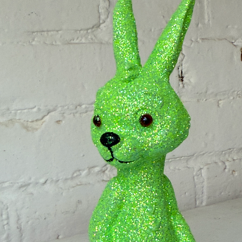Ino Schaller Glitter Bunny in Green