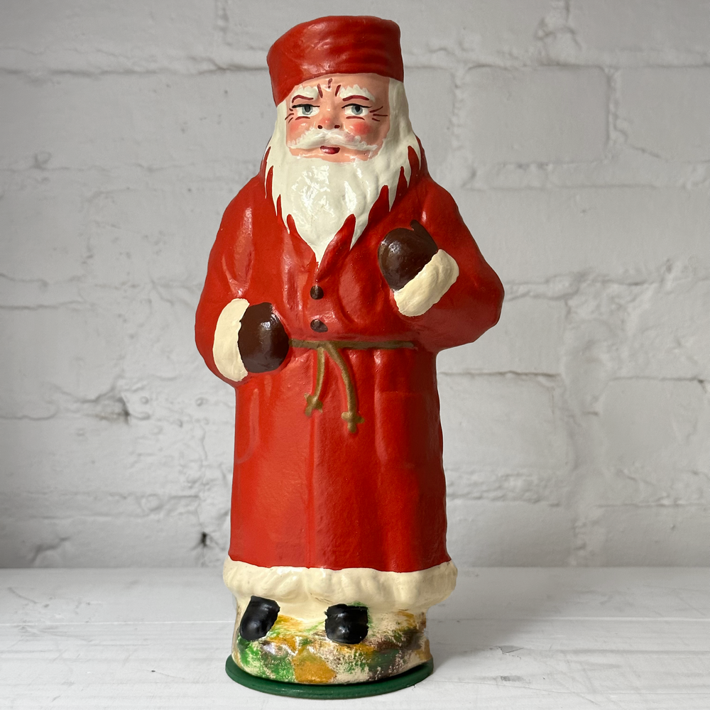 Nostalgic PapierMâché Santa Candy Box