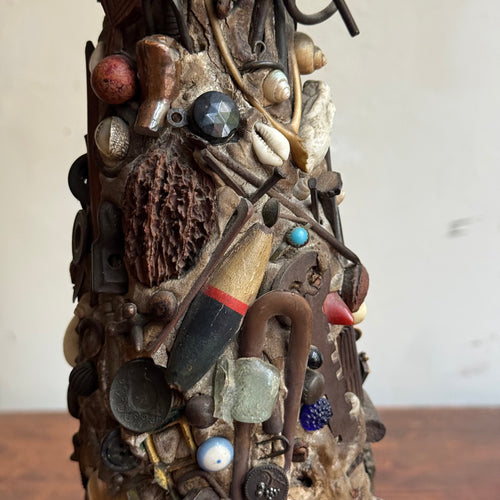 20th-century American Folk Art Memory Ware Bottle