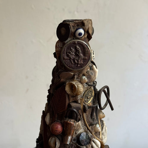 20th-century American Folk Art Memory Ware Bottle