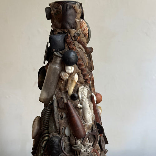 20th-century American Folk Art Memory Ware Bottle