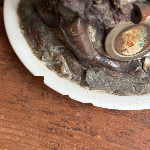 20th-century American Folk Art Memory Ware Bottle