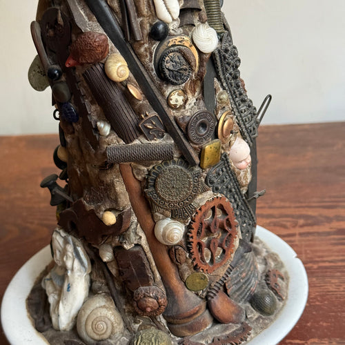 20th-century American Folk Art Memory Ware Bottle