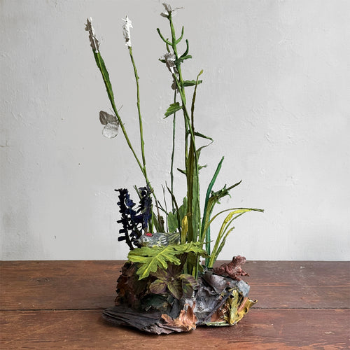Papier-Mâché Painted "Nature" Scene