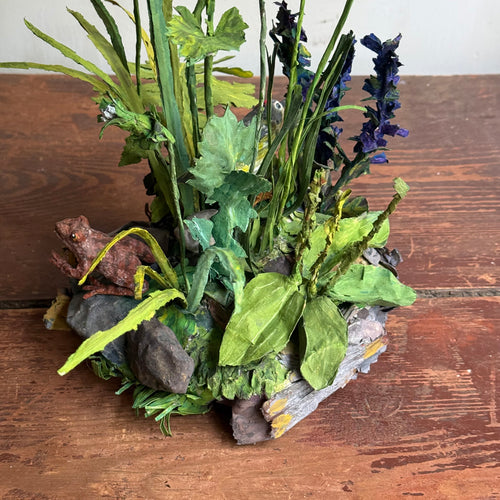 Papier-Mâché Painted "Nature" Scene