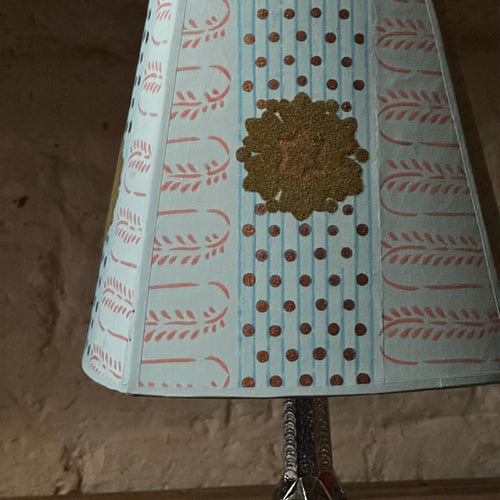 7" H Antique French Paper Custom Lampshade #A05