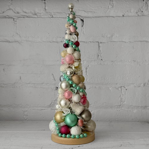 Large Nostalgic Decorated Brush Tree