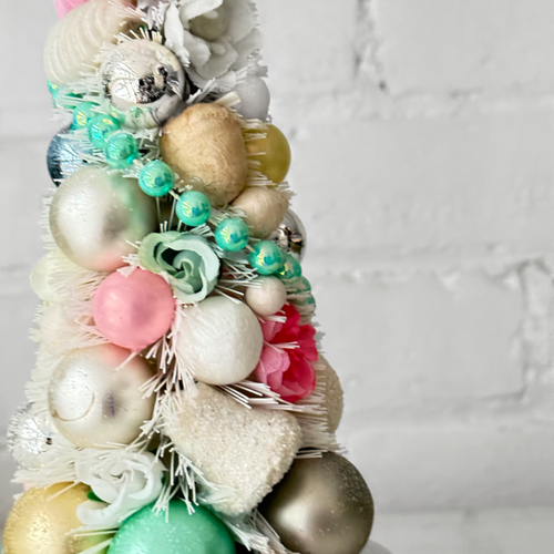 Large Nostalgic Decorated Brush Tree