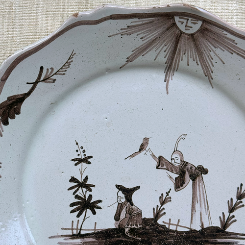 18th-century French Nevers Faience Plate