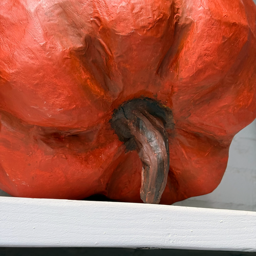 Large Papier-Mâché Pumpkin
