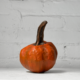 Small Papier-Mâché Pumpkin #3