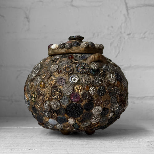 20th-century American Folk Art Button Memory Box