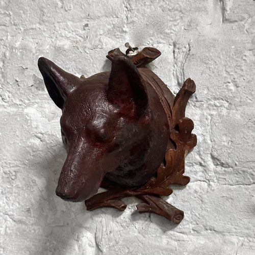 Black Forest Carved Fox Head (F52)