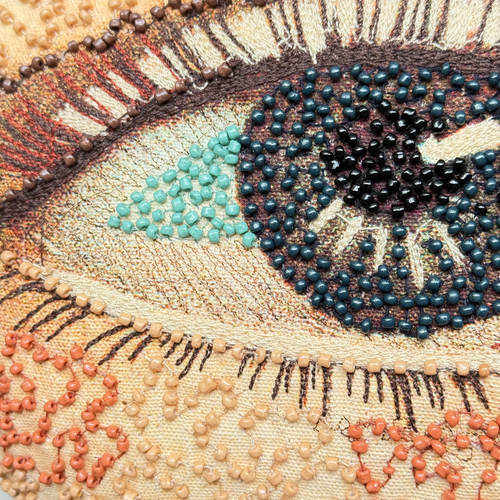 Beaded Eye Cushion