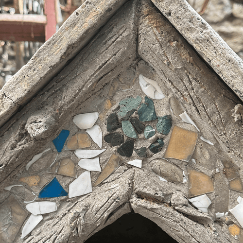 Early 20th-century Faux Bois Cement Dog House