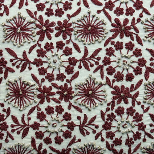 Hazel III Embroidered Cotton Voile Cushion
