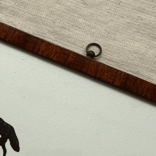 Hugo Guinness "Greyhound" Linocut in a Vintage Frame