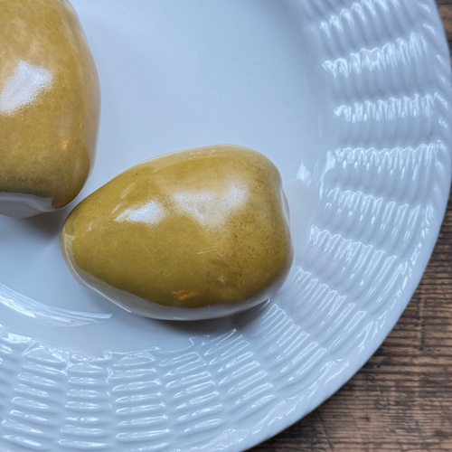 Trompe L'oeil Potato Plate with Basket-Weave Rim