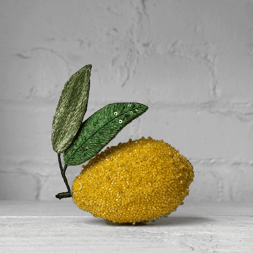 Hand-Beaded Lemon by Trovelore